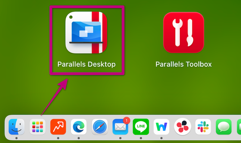 Parallels Desktopを開く