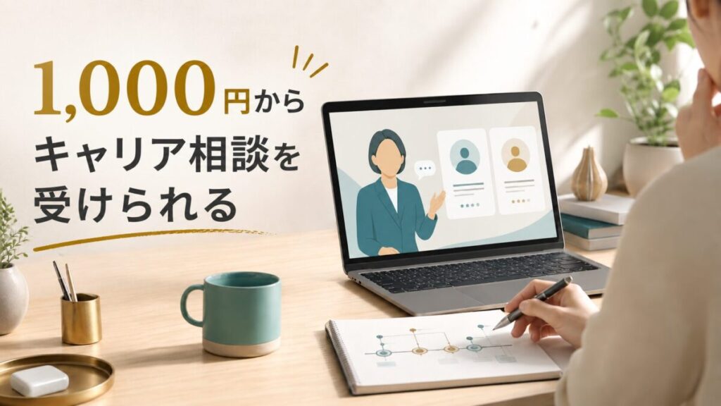 オンラインでキャリア相談を受けながらキャリアプランを整理する様子_アイキャッチ