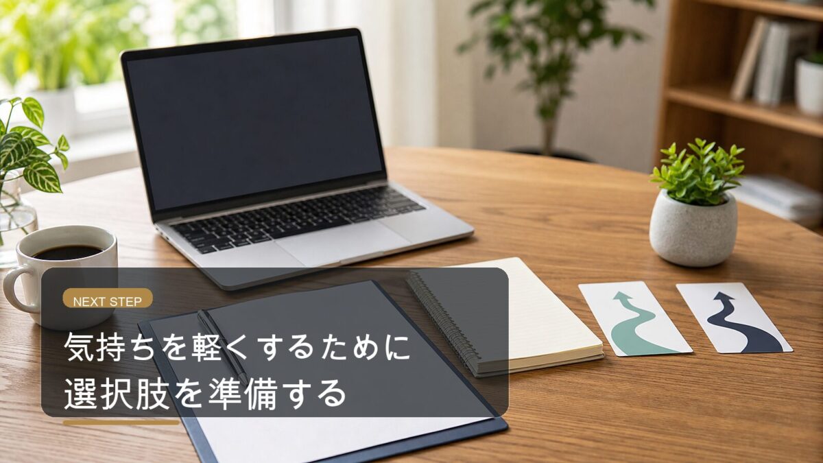 気持ちを軽くするために選択肢を準備する
