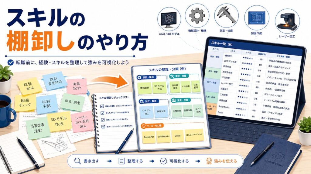 転職前のスキル棚卸しのやり方｜経験を職務経歴書に変える手順_アイキャッチ